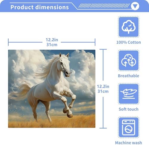 Horseback Riding Fast Drying Washcloths for Bathroom Spa and Kitchen