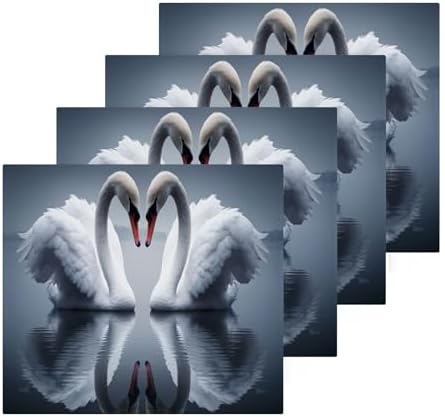 Swan-Shape Washcloths Reusable Soft Cotton Face Bath Towels 12x12 Washable