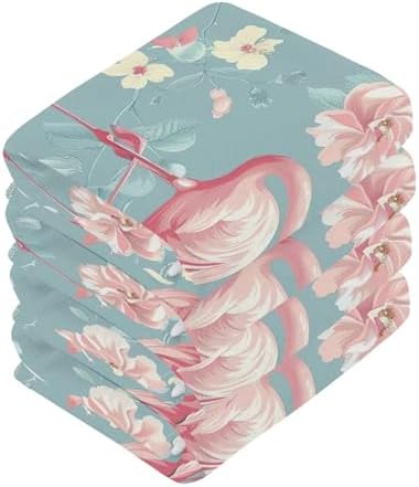 Flamingo Washcloth 12x12 Soft Absorbent Reusable for Adults Babies