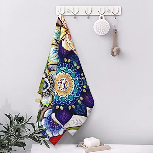 DJTRRF Tropical Boho Flower Bathroom Towels 16x275 in