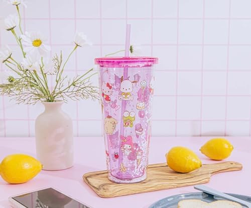 Hello Kitty Confetti Tumbler Reusable Carnival Cup