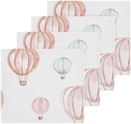 Xigua Watercolor Hot Air Balloons Washcloth Set