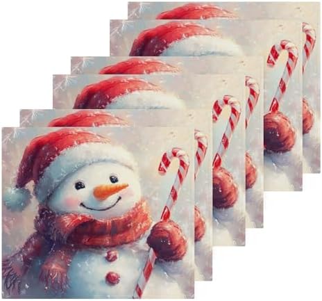 Xigua Cute Snowmen Washcloth Set Glowing-Fast Drying Towels for Hand Face