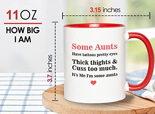 Funny Aunt 2Tone Red Novelty 11oz Mug