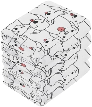 YETTASBIN Funny Dog Washcloths