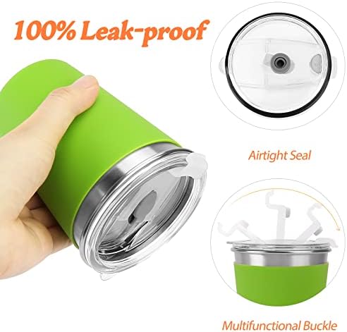 Sturdy 5-Piece Stainless Steel Cups with Lid