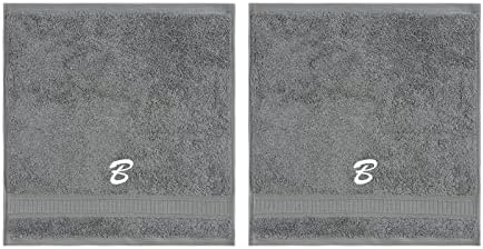 Luxury Monogrammed Turkish Cotton Towels 2-Piece Set Soft Durable