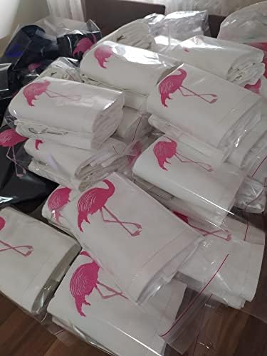 2-Pack Flamingo Cotton Hand Towels White - Perfect for Bathroom Kitchen