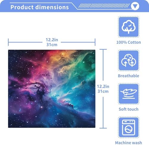 xigua Galaxy Washcloths Set of 2 - 12 x 12 Inch