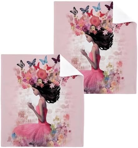 Yettasbin Soft Reusable Wash Cloths for Faces Hands 2-Pack