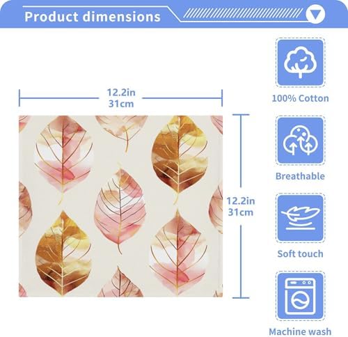 Xigua Leaves Washcloth Set for Fast Drying Effective Cleaning 2-12 x12inch