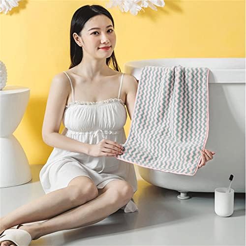 Colorful Striped Bath Washcloths 34x75cm Velvet Fleece Towel