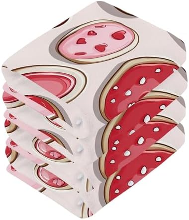 Xigua Valentines Cookies Washcloth Set - 2-12PCS 12x12