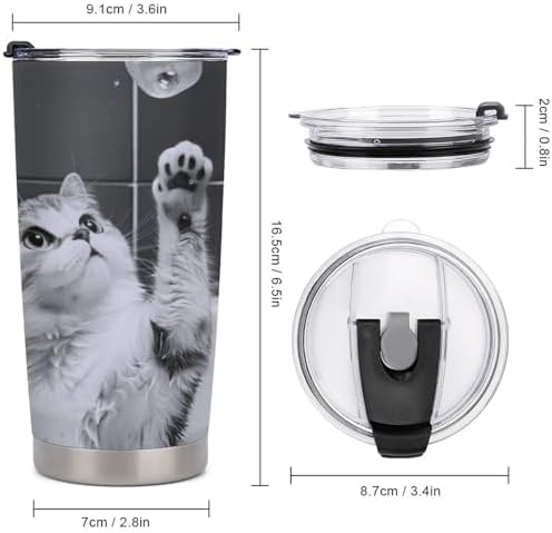 Cute Cat Insulated Stainless Steel Tumbler 20 Oz