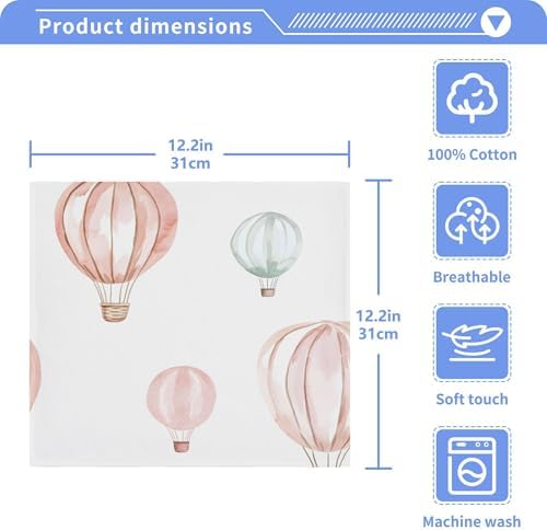 Xigua Watercolor Hot Air Balloons Washcloth Set
