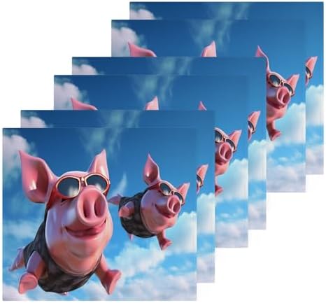 Flying Pig Washcloth Set Soft Absorbent Reusable Towels