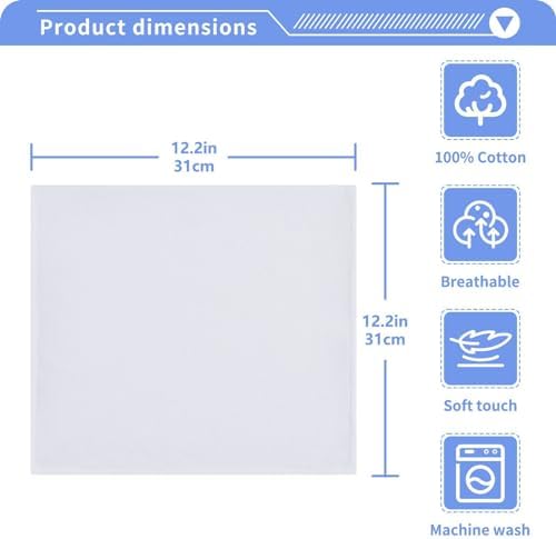Two Soft 12x12 Washcloths for Hand and Face