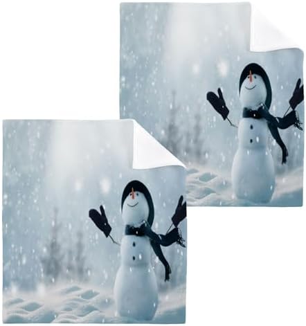 Christmas Snowman Washcloth Set