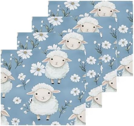 XiguaCute Baby Sheep Washcloth Set Fast Drying Multi-Purpose 12x12 Inch