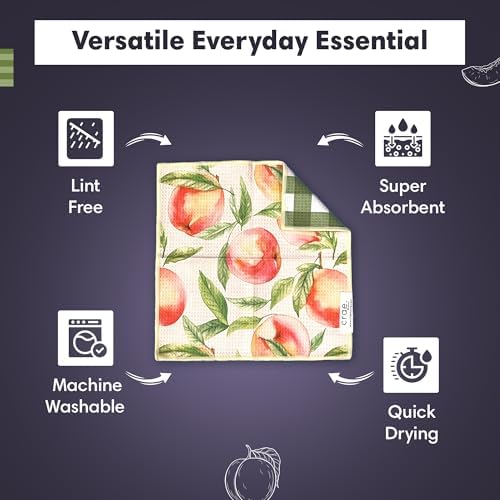 Microfiber Reversible Washcloths for Kitchen Peaches Cream