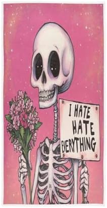 YJMYDDZ Cartoon Skull Hand Towels 30X15