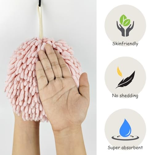 MEET WANT Fuzzy Ball Hand Towels