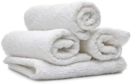 Durable 12-Pack 100 Cotton Washcloths for Home and Family Use