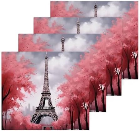 Eiffel Tower Washcloth Set Soft Absorbent for Baby Adults