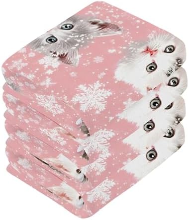 Xigua Adorable Kitten Washcloths Set of 2 12 x 12 Inch