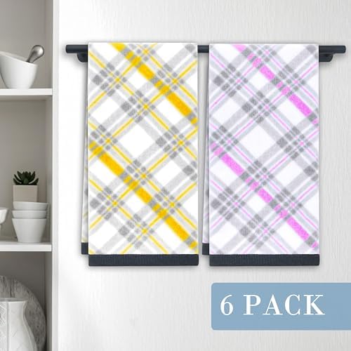 Flirty Plaid Hand Towels 6PC 15x25