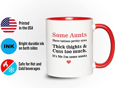 Funny Aunt 2Tone Red Novelty 11oz Mug