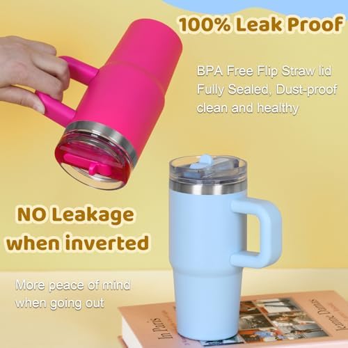 14 oz Tumbler for Kids with Detachable Flip Straw Lid and Handle