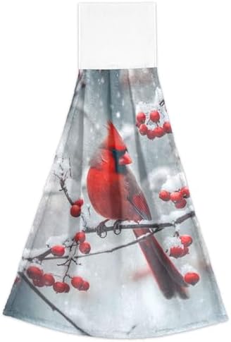 Winter Red Cardinal Hand Towels Set
