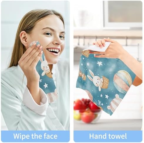 Quick-Drying 12x12 Absorbent Washcloth with Bear Ideal for Home Travel