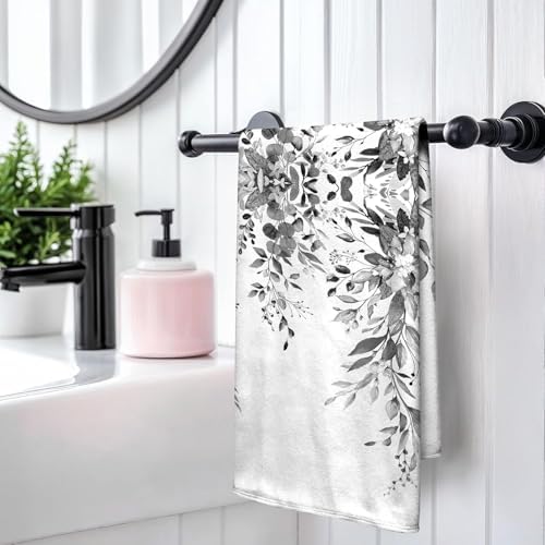 2-Pack Eucalyptus Microfiber Hand Towels Soft Absorbent for Home Travel