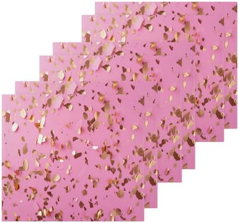 Rose Gold Fireworks Washcloth Set Soft Reusable Absorbent 12x12