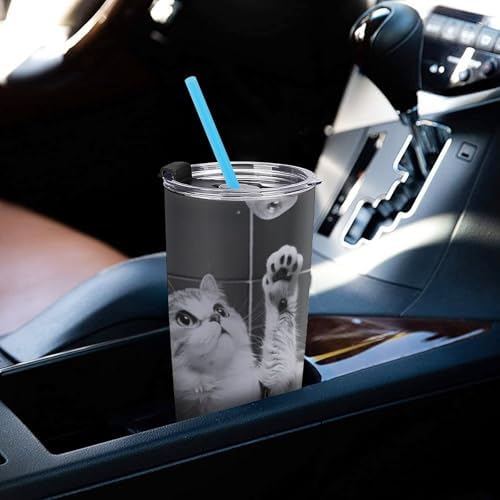 Cute Cat Insulated Stainless Steel Tumbler 20 Oz
