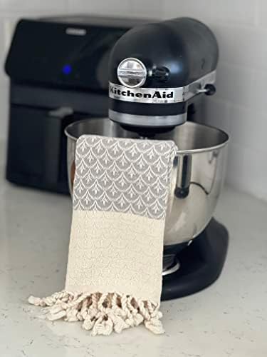 -gray shell hand towel set