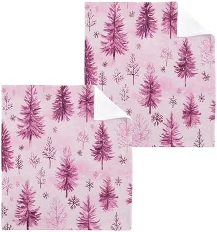 Xigua Trees and Snowflakes Fast Drying Washcloth Set