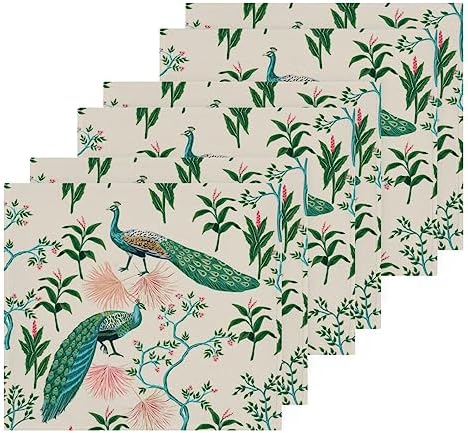 YETASBIN Peacock Feather Washcloths 2Pack