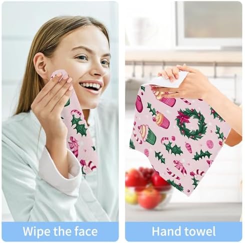 Christmas Wreath Washcloth Set by Xigua