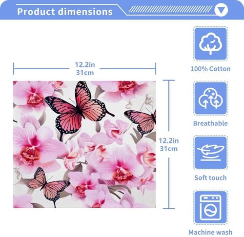 YETTASBINButterfly Flower Washcloth Set 2-Pack