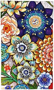 DJTRRF Tropical Boho Flower Bathroom Towels 16x275 in