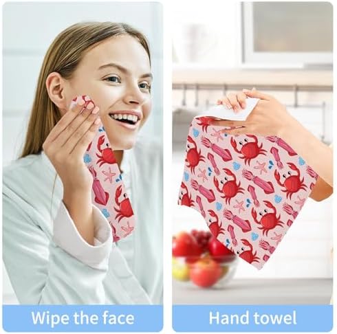 Xigua Funny Crab Small Pack Multi-Purpose Compact Washcloth Set