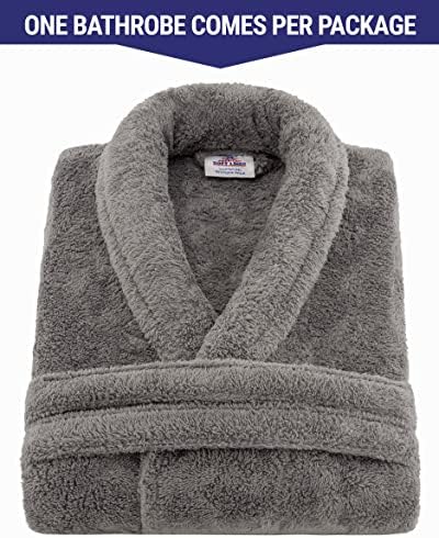 American Soft Linen MediumLarge Unisex Robe 6-Piece Towel Set Bundle Boho Vibes