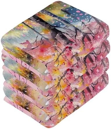 Xigua Blooming Flower Washcloths Set of 2 12x12 Inch