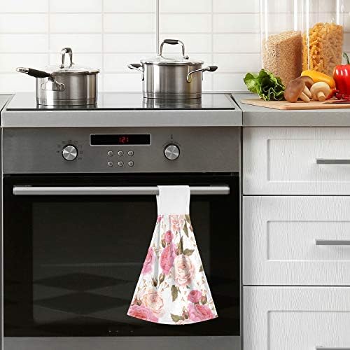 2-Piece Pink Rose Hand Towels
