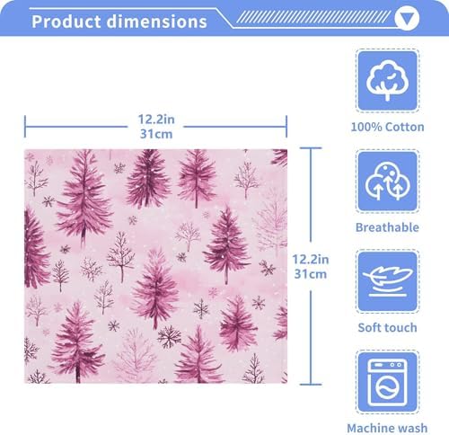 Xigua Trees and Snowflakes Fast Drying Washcloth Set