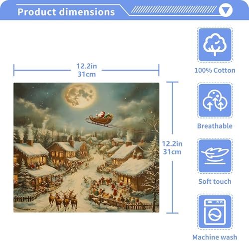 Xigua Christmas Washcloth Set Experience the Joy of Fast Dry
