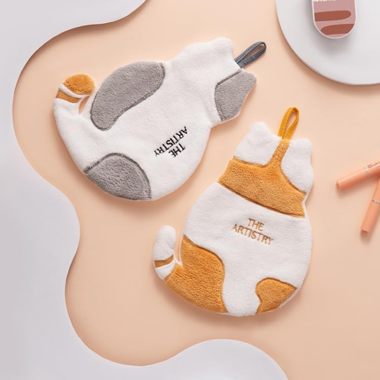 Adorable Cat-Shaped Hand Towel